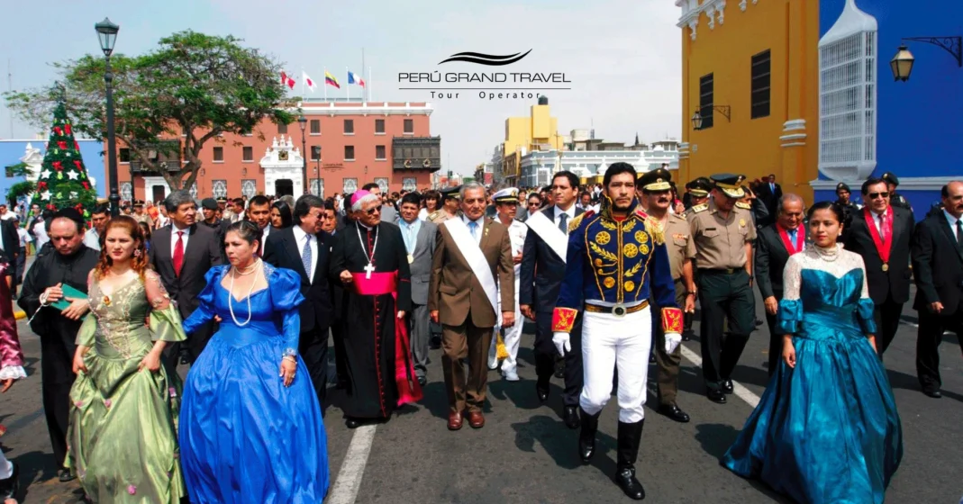 Fundação de Trujillo, celebração em Trujillo, parada cívica em Trujillo, Trujillo, Peru, apresentação em Trujillo, independência