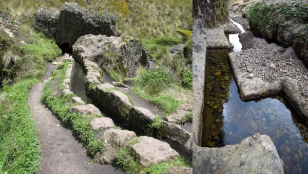 Local de engenharia hidráulica Inca-tipon