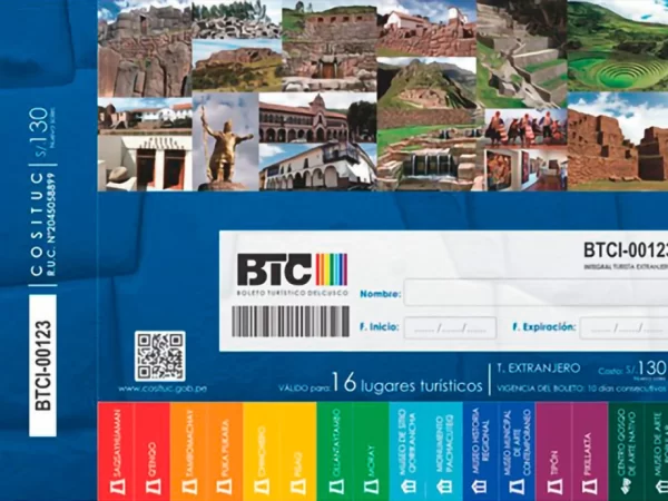 bilhete turístico-cusco